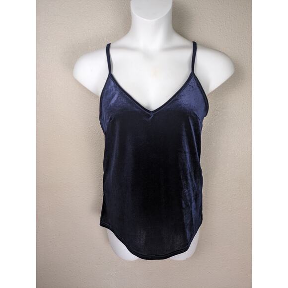 Unbranded Tops - Velvet Tank Top Women Size Medium Navy Blue Goth Whimsigoth Dark Romance Witchy